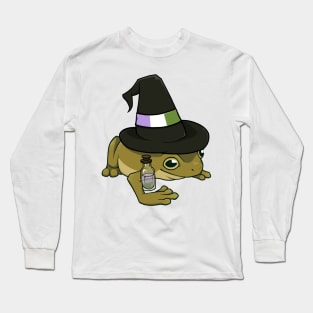 Genderqueer Pride Witch Frog Long Sleeve T-Shirt